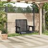 vidaXL Garden Swing Chair with Metal Chains Black Solid Wood Fir