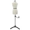 vidaXL Adjustable Dress Form Female Height Adjustable Cream S Velvet