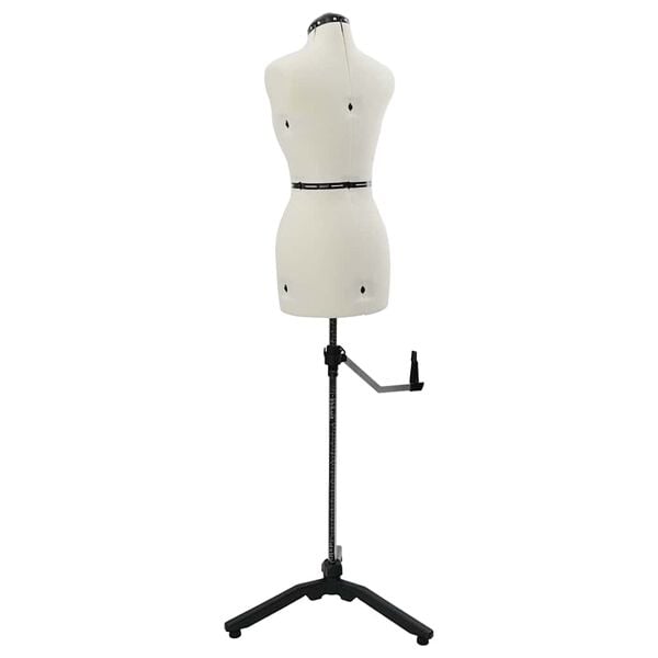 vidaXL Adjustable Dress Form Female Height Adjustable Cream S Velvet