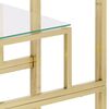 vidaXL Console Table Gold Stainless Steel and Tempered Glass