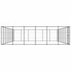 vidaXL Outdoor Dog Kennel Steel 65.34 m²