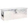 vidaXL Storage Box Silver 60x23,5x23 cm Aluminium