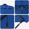 vidaXL Umbrella Azurblau 352 x 251 x 265 cm Polyester and Aluminium