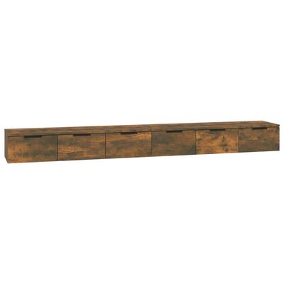 vidaXL Wall Cabinets 2 pcs Smoked Oak 102x30x20 cm Engineered Wood