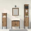 vidaXL Bathroom Furniture Set with Door 4 pcs Brown 33 x 33 x 185.5 cm