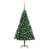 vidaXL Artificial Pre-lit Christmas Tree with Ball Set Green 180 cm PVC