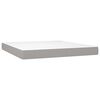 vidaXL Pocket Spring Bed Mattress Medium Light Grey 183x213x20 cm California King Fabric