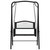 vidaXL Swing Bench 124 cm Black Steel