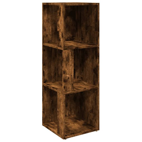 vidaXL Corner Cabinet Smoked Oak 33x33x100 cm Engineered Wood