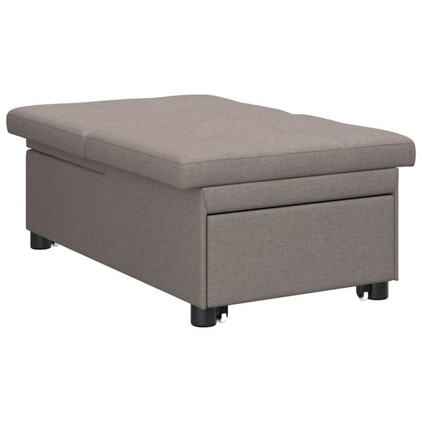 vidaXL Sofa Bed Taupe 194 x 67 x 37 cm Fabric
