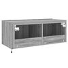vidaXL TV Wall Cabinet with LED Lights Grey Sonoma 80x35x31 cm
