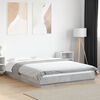 vidaXL Bed Frame with LED Lights without Mattress Concrete Grey 135x190cm
