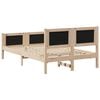 vidaXL Bed frame Brown and dark grey 120 x 190 cm Solid pine wood
