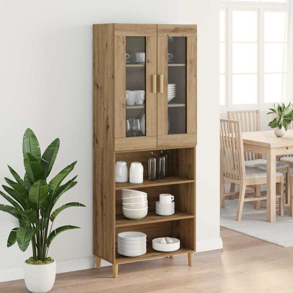 vidaXL Highboard Artisan Oak 69.5 x 34 x 180 cm