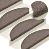 vidaXL Stair Mats Self-adhesive 30 pcs 65x21x4 cm Beige Half Round Large