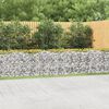 vidaXL Arched Gabion Raised Bed 600x50x100 cm Galvanised Iron