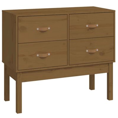 vidaXL Console Cabinet Honey Brown 90x40x78 cm Solid Wood Pine