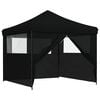 vidaXL Party Tent Folding Black 292 x 292 x 315 cm Oxford Fabric