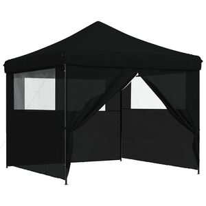 vidaXL Party Tent Folding Black 292 x 292 x 315 cm Oxford Fabric