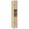 vidaXL Bathroom Furniture Set 4 pcs Sonoma Oak Engineered wood & Metal