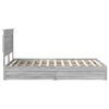 vidaXL Storage Bed Grey Sonoma 135 x 190 cm Engineered Wood