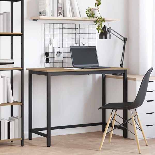 vidaXL Table Artisan Oak 80 x 50 x 76.5 cm Engineered Wood and Steel