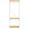 vidaXL Wardrobe White and Oak 60x40x167 cm Metal and Engineered Wood