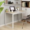 vidaXL Computer Desk White and Oak 110x60x73 cm Engineered Wood