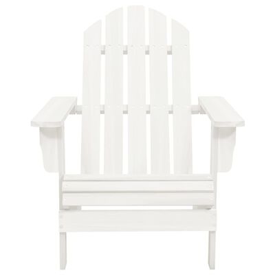 vidaXL Garden Adirondack Chair with Table Solid Fir Wood White