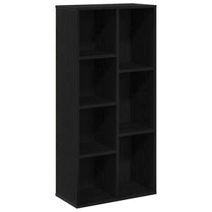 vidaXL Bookcase Black Oak 50 x 25 x 102 cm