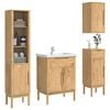 vidaXL Bathroom Furniture Set 4 pcs Wax Brown Solid Pine Wood