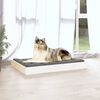 vidaXL Dog Bed White 91.5x64x9 cm Solid Wood Pine