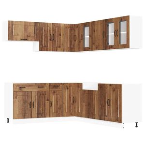 vidaXL 11 Piece Kitchen Cabinet Set "Kalmar" Old Wood Engineered Wood