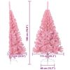 vidaXL Artificial Pre-lit Christmas Tree with 300 LEDs Pink 180 cm PVC