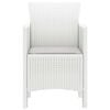 vidaXL Garden Chair 2 pcs White 53 x 49 x 85 cm Polypropylene