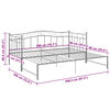 vidaXL Pull-out Sofa Bed Frame without Mattress Grey Metal 90x200 cm