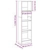 vidaXL Bookcase High Gloss White 40x24x143 cm Engineered Wood