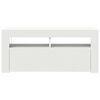 vidaXL TV Cabinet with LED Lights White 90x35x40 cm
