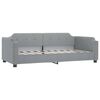 vidaXL Daybed with Trundle&Drawers without Mattress Light Grey 90x190 cm Single