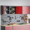 vidaXL Tool Cabinet Set with Shelf 6 pcs Red Powder-Coated Steel