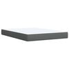 vidaXL Box Spring Bed with Mattress Dark Grey 140x200 cm Fabric