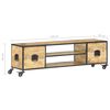 vidaXL TV Cabinet 130x30x39 cm Solid Mango Wood