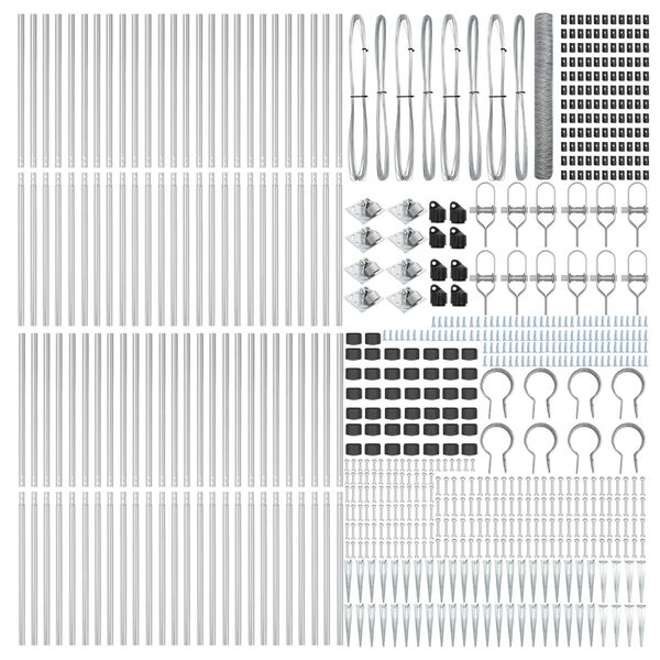 vidaXL Fence Post Silver 100 x 1.2 m (50 mm mesh) Steel