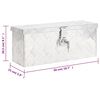 vidaXL Storage Box Silver 50x15x20.5 Aluminium