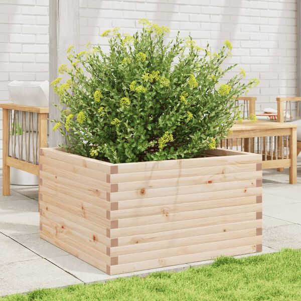 vidaXL Garden Planter 80x80x46 cm Solid Wood Pine