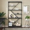vidaXL Bookshelf Black Oak 91 x 36 x 176 cm Engineered Wood