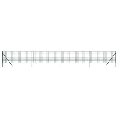 vidaXL Wire Mesh Fence Green 1.1x10 m Galvanised Steel