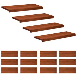 vidaXL Stair Treads 16 pcs 80 x 30 x 2 cm Brown Solid Beech Wood