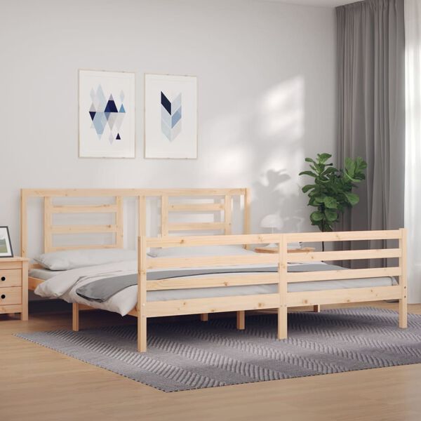 vidaXL Bed Frame without Mattress 200x200 cm Solid Wood