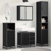 vidaXL Bathroom Furniture Set 3 pcs Black Oak Engineered Wood